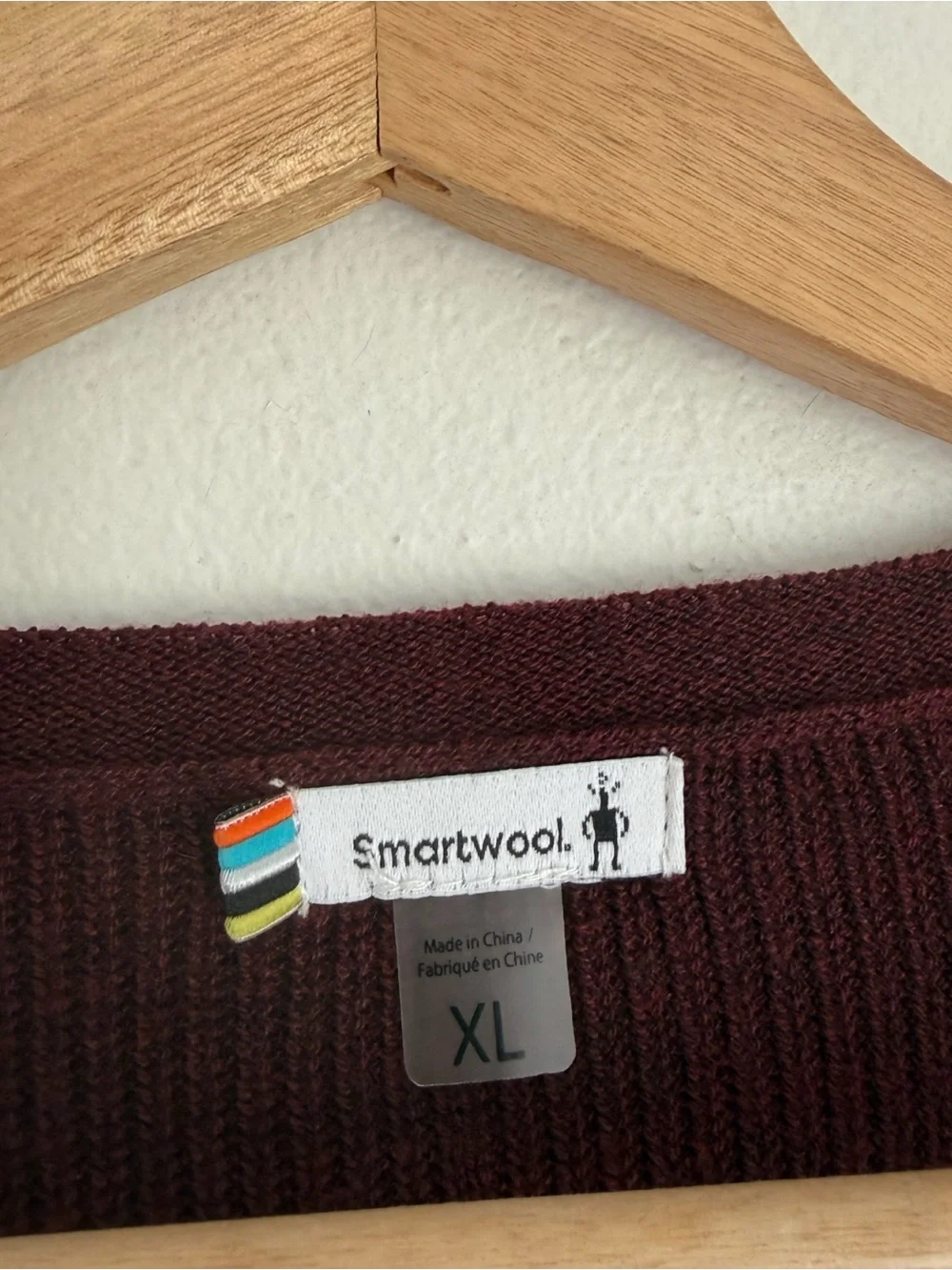 Smartwool Shadow Pine Cable V Neck Sweater in Black Cherry
